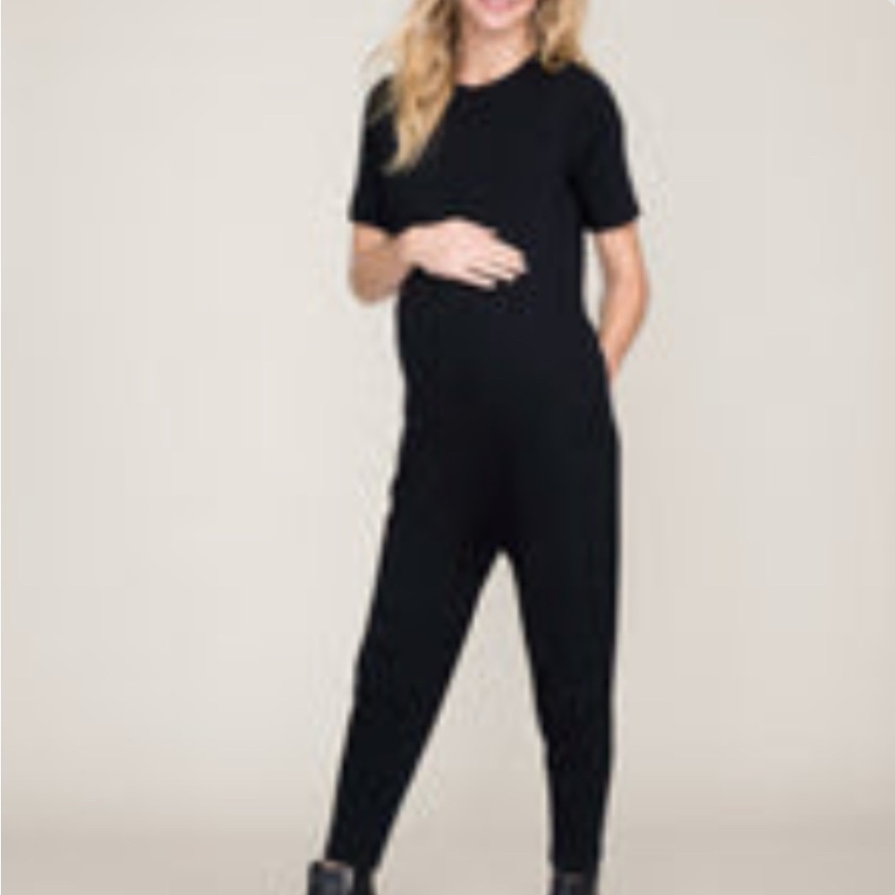 Hatch Maternity Black Walkabout Jumper, Size 1